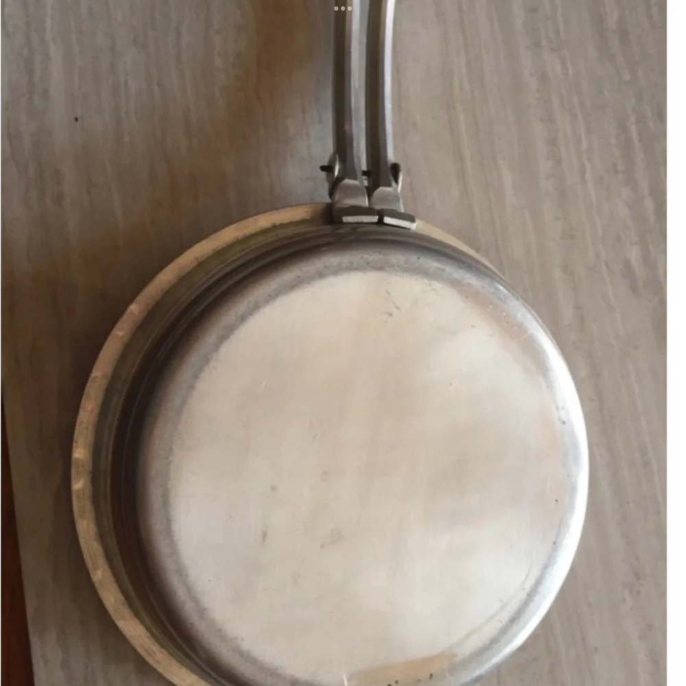 Vintage Butler's Bin Crumb Tray Handled Silver Small Pot Lid Lidded Pan Sweeper